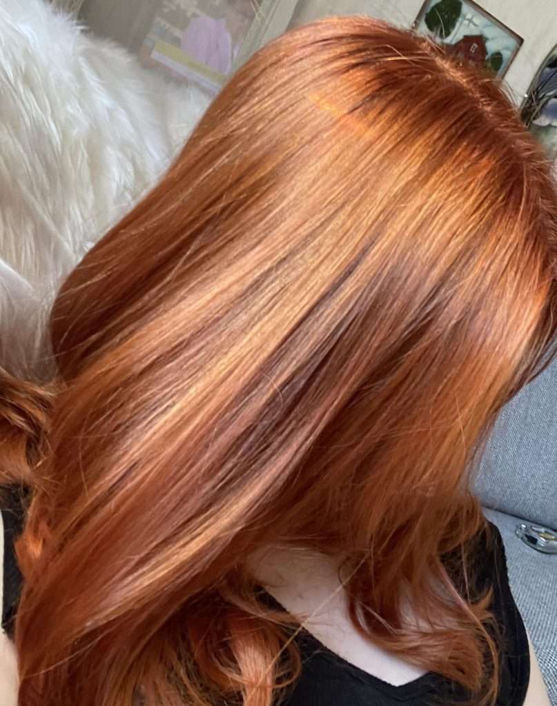 COPPER HAIR CLIP EXTENSTIONS TONES FOR AUTUMN