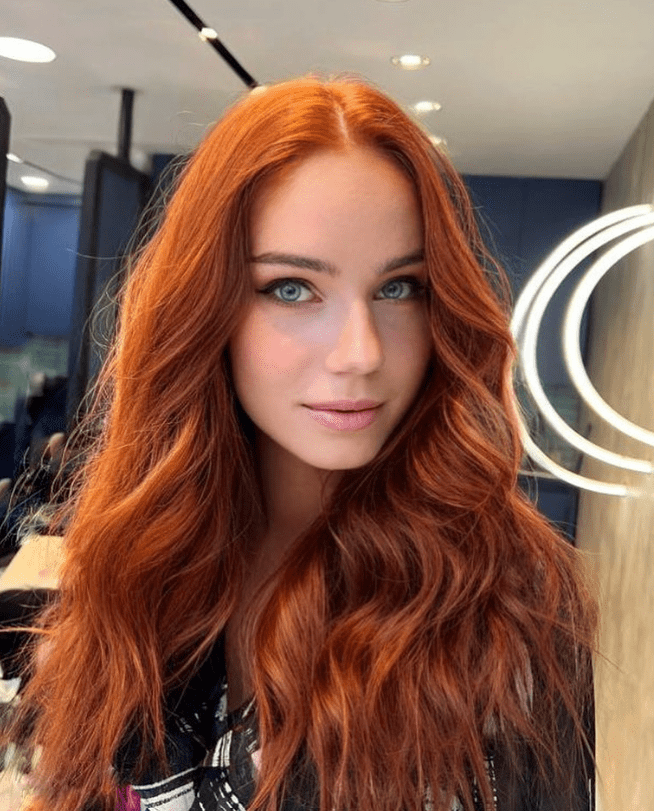 COPPER HAIR CLIP EXTENSTIONS TONES FOR AUTUMN